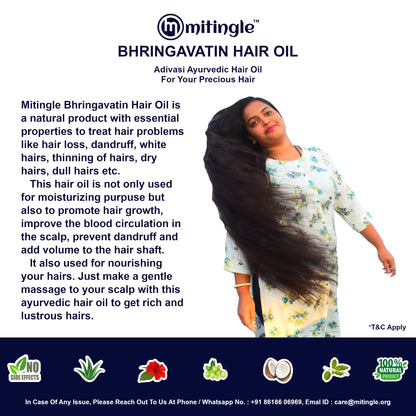 Mitingle Bhringavatin Hair Oil | Adivasi Hair Oil, 1000ml