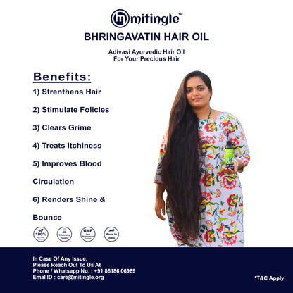 Mitingle Bhringavatin Hair Oil | Adivasi Hair Oil, 1000ml