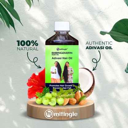 Mitingle Bhringavatin Hair Oil | Adivasi Hair Oil, 500ml